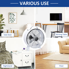 10" 2-Speed Electric Table Desk Fan w/ Safety Guard Anti-Slip Feet Portable Personal Cooling Fan Home Office Bedroom White