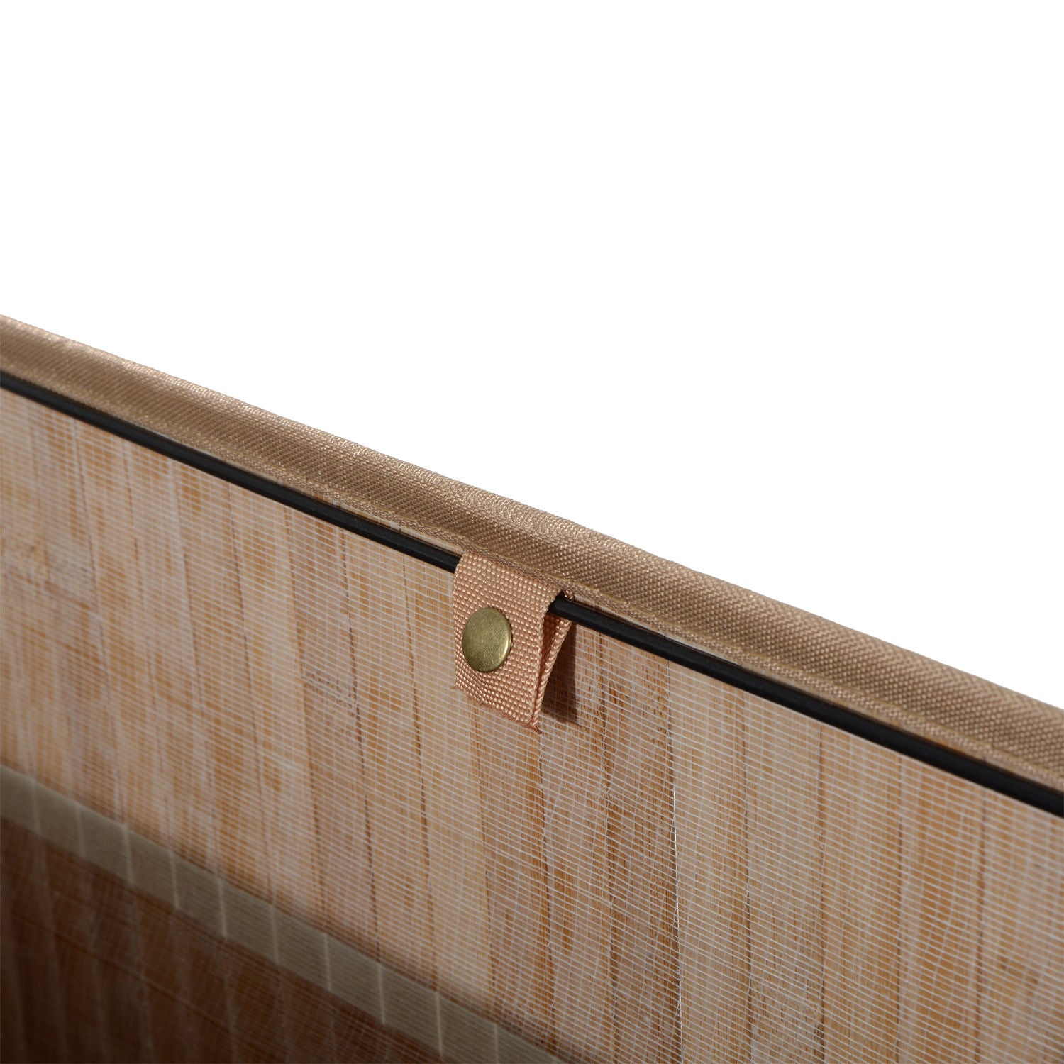 100L Collapsible Natural Wood Laundry Hamper Organizer Clothes Washing Basket Bin Storage Box w/Lid Removable Lining 52x32x63cm, Wood Color