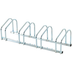 Bike Stand Parking Rack Floor or Wall Mount Bicycle Cycle Storage Locking Stand (4 Racks, Silver)