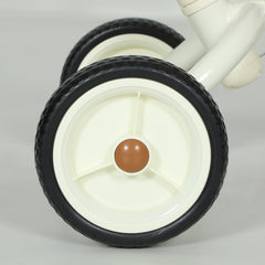 AIYAPLAY 2-In-1 Toddler Trike for 2-5 Years Old, 3 Wheel Bike with Adjustable Parent Handle, Basket for Boys and Girls, White