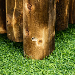 100L Raised Flower Bed Wooden Rectangular Planter Container Box Flower Pot Herb Pot 100L x 38.5W x 40H (cm)