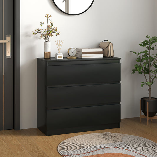 Chest of Three Drawers - Black