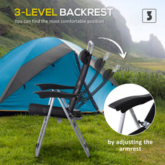 3 Piece Folding Camping Table and Chairs Set, Backpacking Chairs with Portable Table