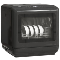 6L Five-Mode Tabletop Dishwasher - Black