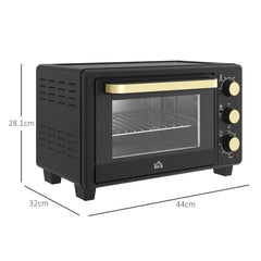 16L Mini 1400W Countertop Oven - Black