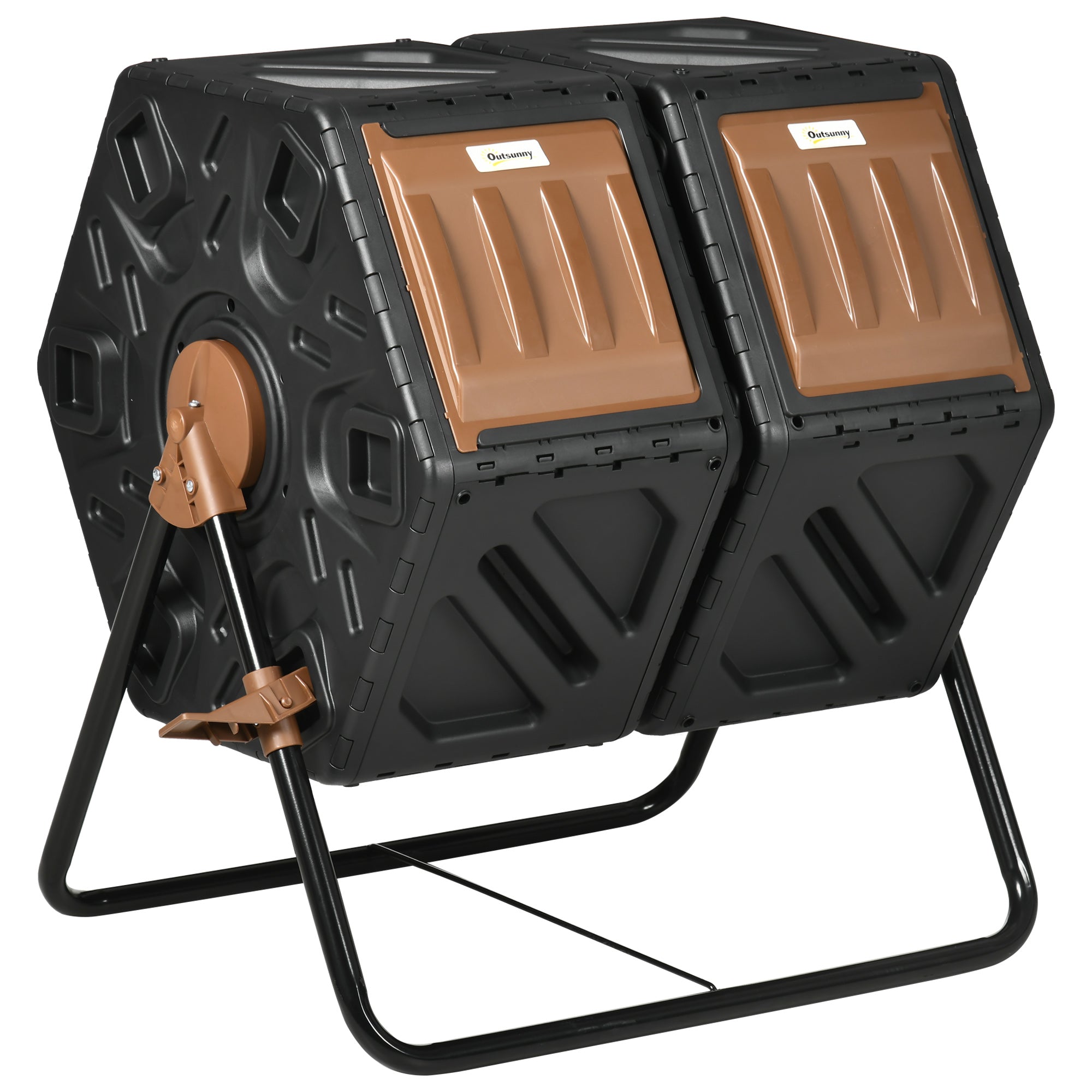 130L Double Chamber Composter - Black