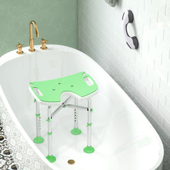 Fynco - 39-51.5cm 'U' Seat Padded Shower Stool - Green