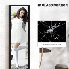 Glitter Frame Full-Length Mirror - Black