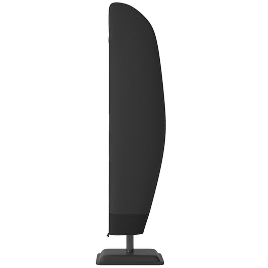 Fynco - Parasol Cover, 600D Oxford Cantilever Umbrella Cover Fit for 2-4m Parasol, Banana Umbrella Protector with Zipper for Outdoor Garden, Patio, Black