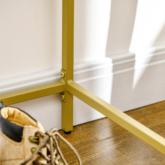 Modern Console Table, Tempered Glass Top Sofa Table with Steel Frame Adjustable Feet for Living Room, Hallway, White