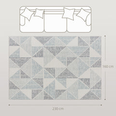 Fynco - Modern Area Rug, Geometric Pattern Non-Slip Washable Rug, Soft Floor Carpet for Living Room, Bedroom, Dining Room, Home Office, 230 x 160 cm, Multi-Coloured