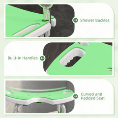 Fynco - 39-51.5cm 'U' Seat Padded Shower Stool - Green