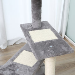 100 cm Cat Tree for Indoor Cats Kitten Scratch Scratching Post Climbing Tower Activity Centre Grey