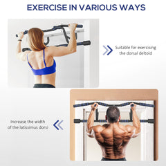 SPORTNOW Multi-Grip Doorway Pull Up Bar with Non-Slip Grips, Chin Up Bar with Anti-Fall Slot for Indoor Gym Upper Body Workout