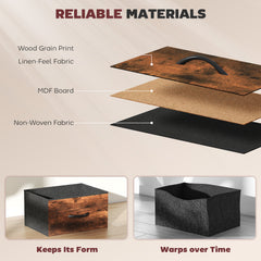 Chest of Eight Fabric Drawers - Rustic Brown