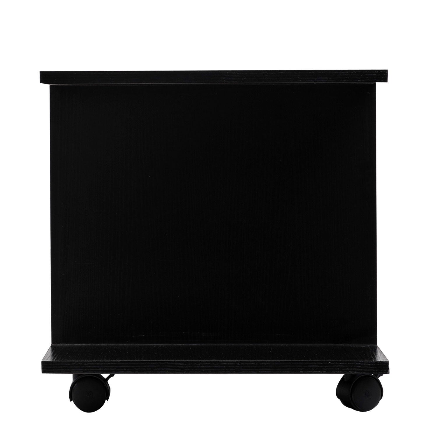 Modern TV Cabinet Stand Storage Shelves Table Mobile Bedroom Furniture Bookshelf Bookcase Black