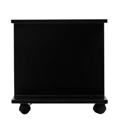 Modern TV Cabinet Stand Storage Shelves Table Mobile Bedroom Furniture Bookshelf Bookcase Black