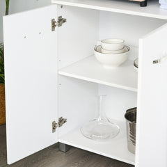 Kitchen Cupboard, 183cm Tall Storage Cabinet with Countertop, Sideboard with 3 Small Drawers, Flip Up Top Door, 3 Cabinet Doors and Open Shelves, 100W x 39.5D x 183.5H cm, White