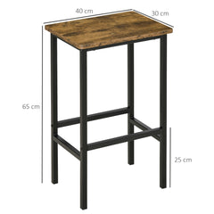 Industrial Bar Stools, Set of 2 Kitchen Breakfast Bar Chairs with Footrest, Counter Height Island Stools for Dining Area, Home Pub, Rustic Brown