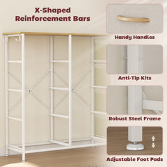 Chest of Eight Fabric Drawers - Beige