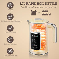 Fynco - Touch Screen Kettle and Toaster Set - Cream