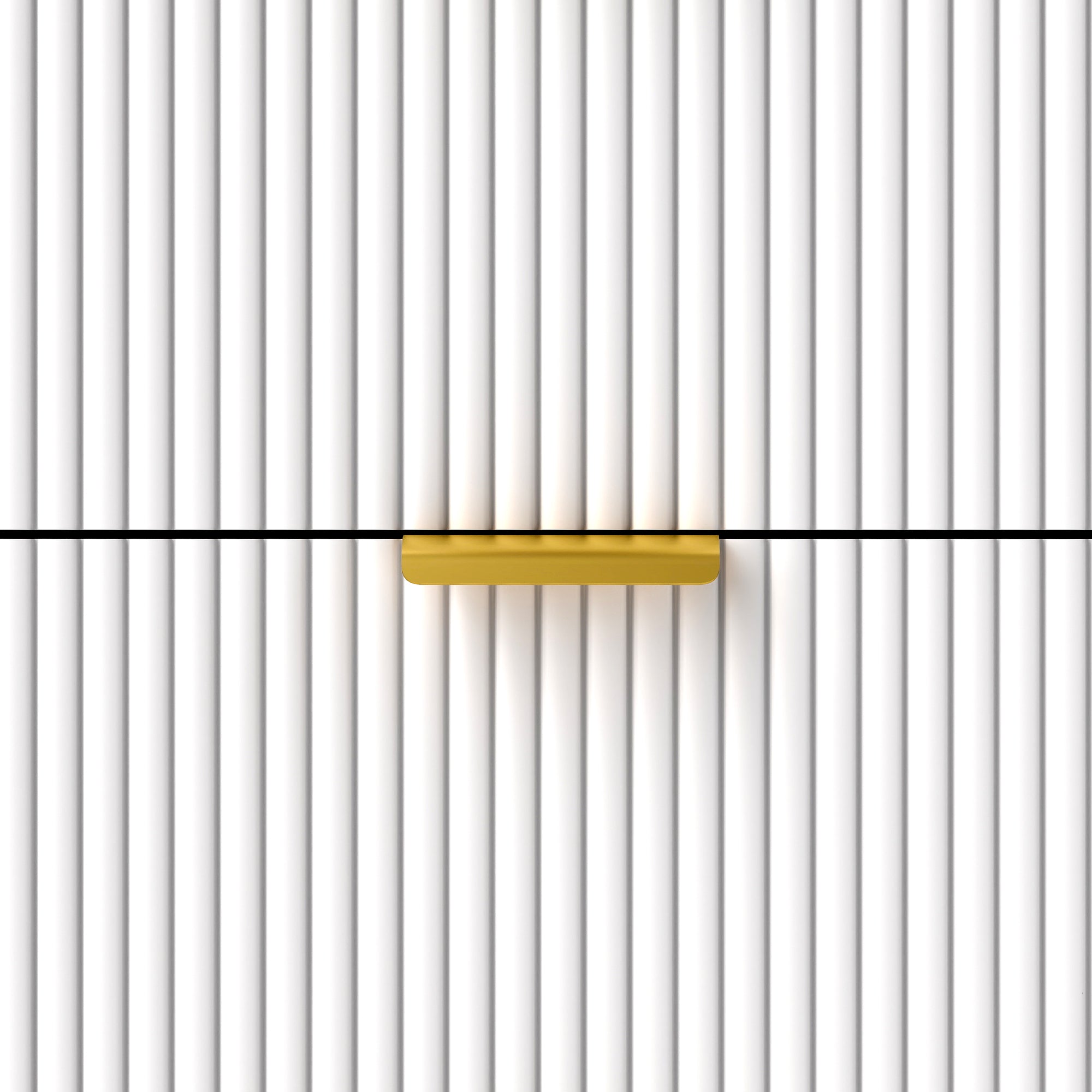 Elegant Four-Drawer Bedside Table - White