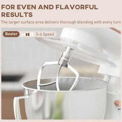 1300W Kitchen Stand Mixer, with Accessories - White