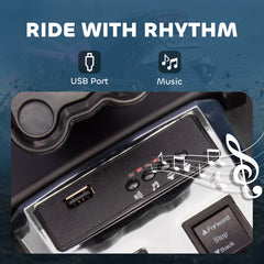 AIYAPLAY 12V Kids Electric Ride On Car with 3 Wheeler, MP3 Player, Horn, 2 Speeds, LED Lights for Boys & Girls Ages 3-8, Pink