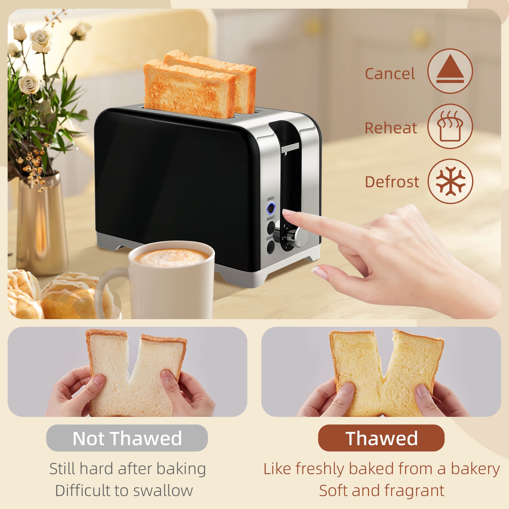 Fynco - Retro Toaster and Kettle Set - Black