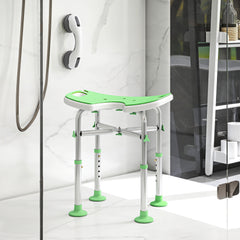 Fynco - 39-51.5cm 'U' Seat Padded Shower Stool - Green