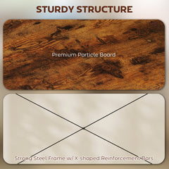 Fynco - L Shaped Desk, Corner Computer Desk with Bookshelf for Home Office, Study Room, Workstation, 120 x 73.2 x 75cm, Rustic Brown