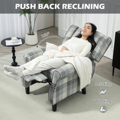 160° Reclining Armchair, with Footrest - Grey