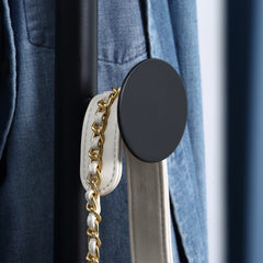 Coat Rack Free Standing Hall Tree with 8 Round Disc Hooks for Clothes, Hats,Purses, Steel Entryway Coat Stand with Marble Base for Entryway, Living Room, Bedroom, Black