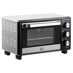 16L Mini 1400W Countertop Oven - Black/Silver Tone