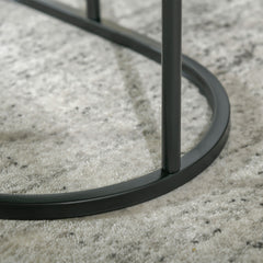 Marble-Effect Nest of Tables - Black/White
