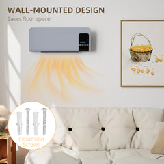 Fynco - 2000W Wall Mounted Heater, 18-45°C Temperature, Grey