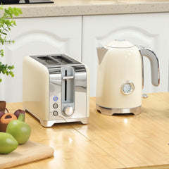Fynco - Retro Toaster and Kettle Set - Cream