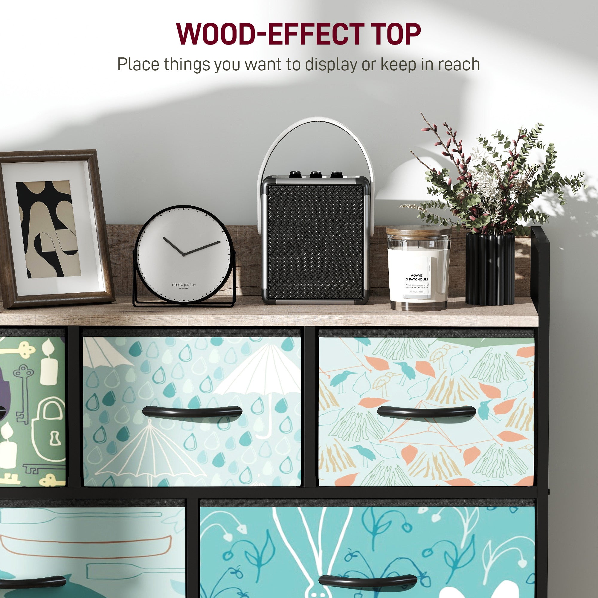 7-Drawer Chest of Drawers - Blue