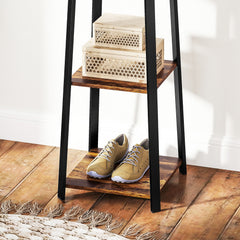 Compact Freestanding Coat Rack - Black/Brown