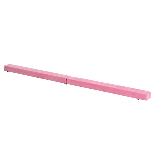 Fynco - 2.1M 7FT Gymnastics Folding Balance Beam Home Gym Training Exercise Sports - Pink