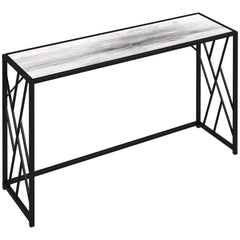 Console Table, Industrial Sofa Table with Metal Frame for Living Room, Hallway, 120 cm, Grey