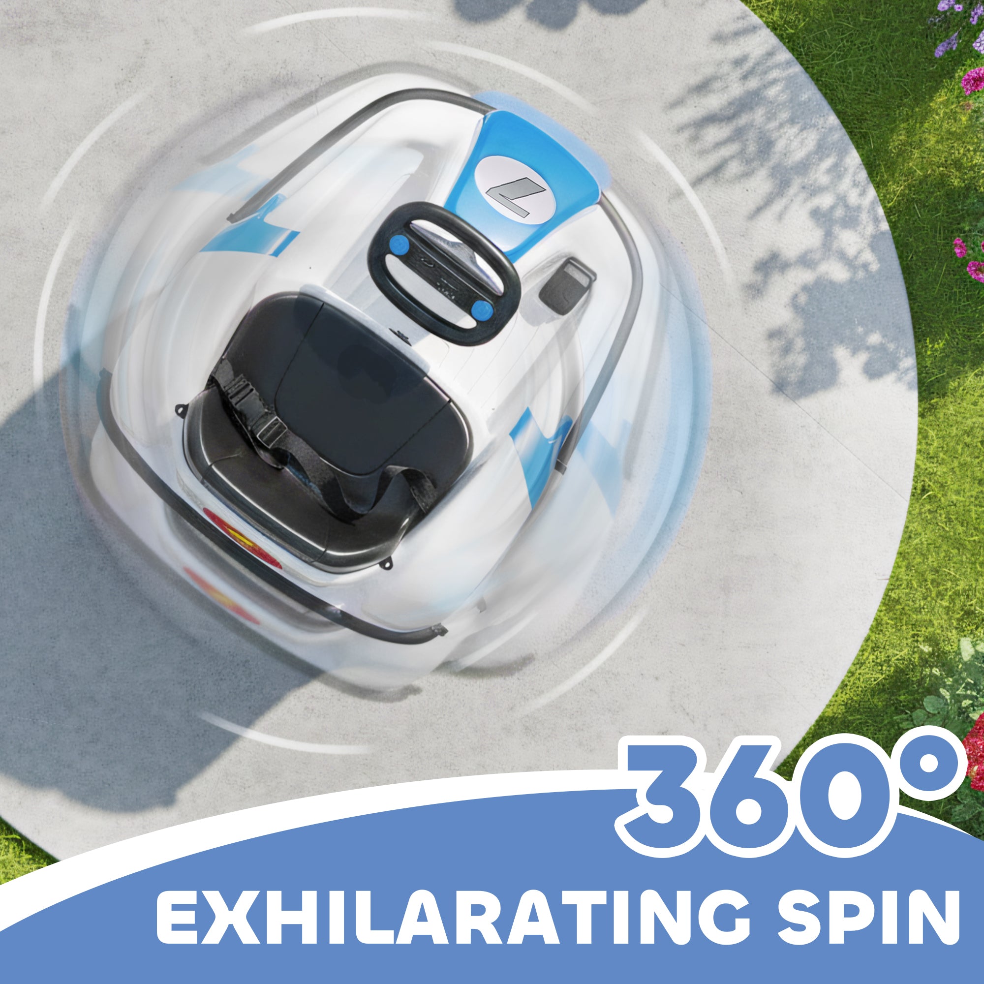 AIYAPLAY Kids Bumper Car with 360-Degree Rotation, 6V Electric Ride On Car with Music and Horn for 3-8 Years Old, Blue