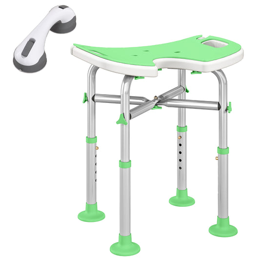 Fynco - 39-51.5cm 'U' Seat Padded Shower Stool - Green