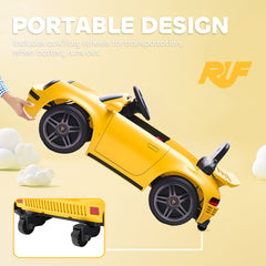 AIYAPLAY Licensed RUF CTR 2017-Yellowbird Electric Car for Kids, with Remote Control, Soft Start, MP3 Player, LED Lights, Yellow