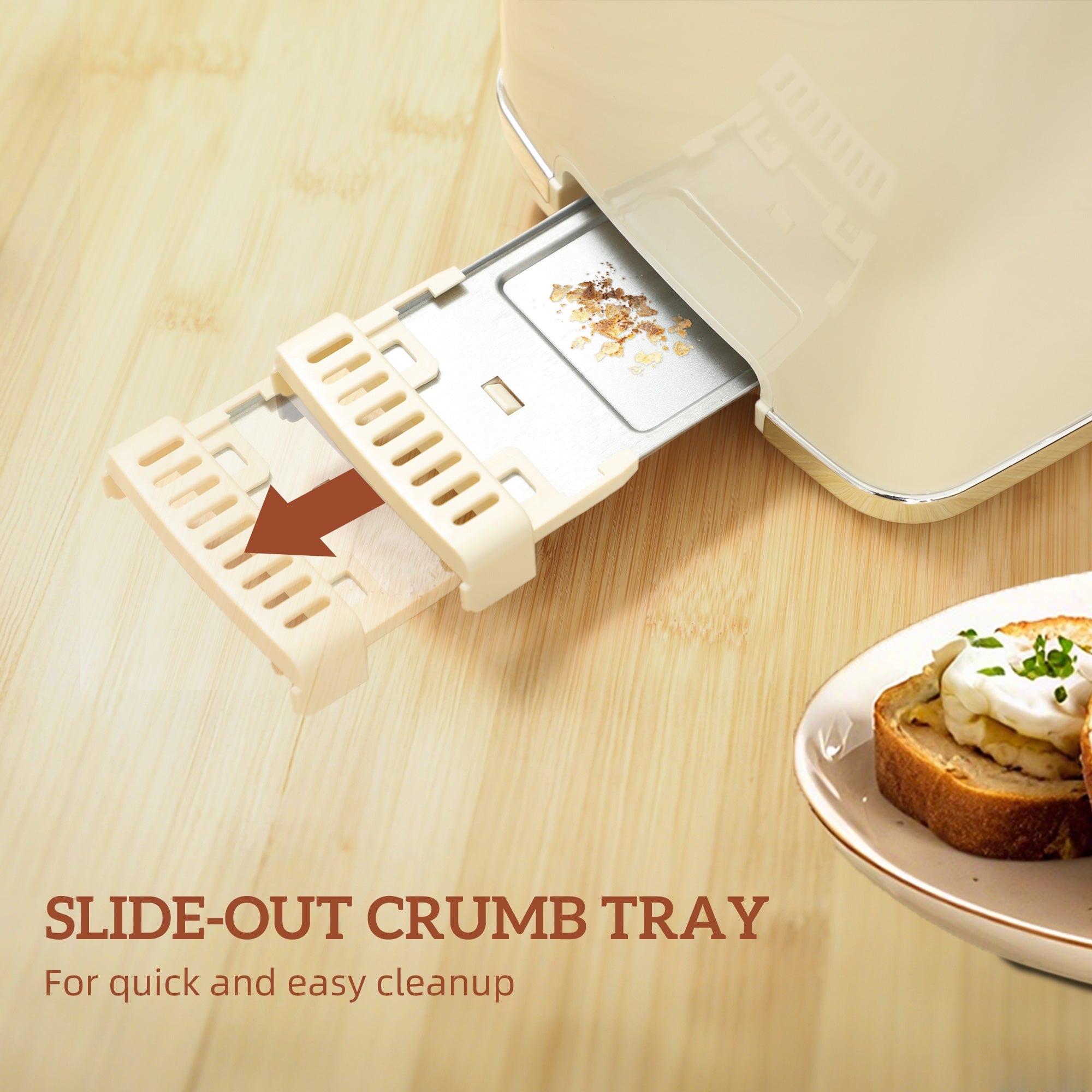 Fynco - Touch Screen Kettle and Toaster Set - Cream