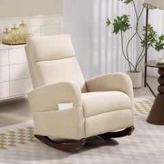 Fynco - Corduroy Rocking Armchair - Beige