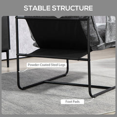 Minimal Padded Accent Chair, with Pockets - Grey