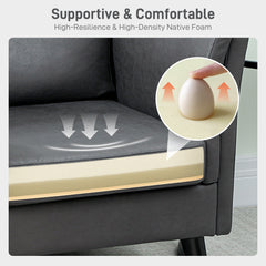 Fynco - Two-Seater Leathaire Sofa - Grey