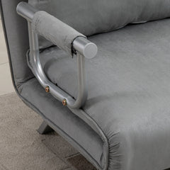 Two-Seater Click-Clack Sofa Bed - Light Grey