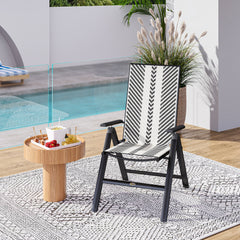 Rattan Reclining Garden Chairs - Black